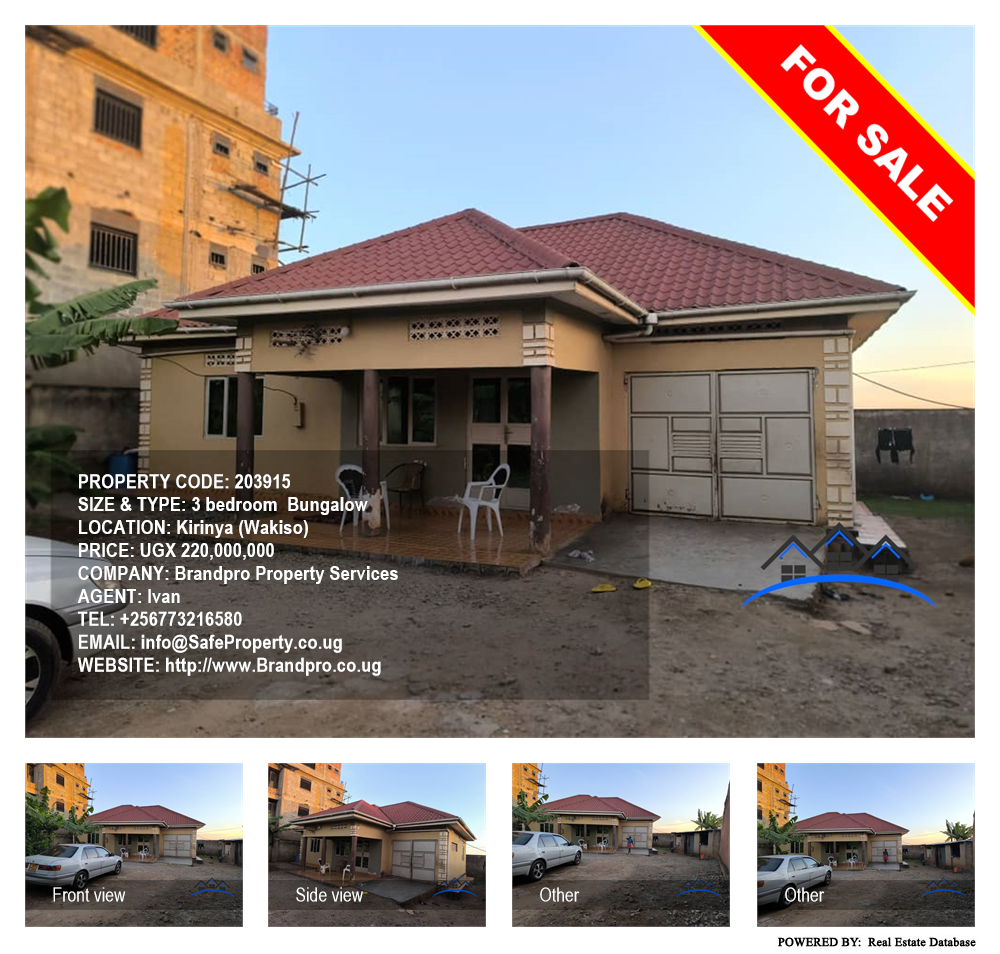 3 bedroom Bungalow  for sale in Kirinya Wakiso Uganda, code: 203915