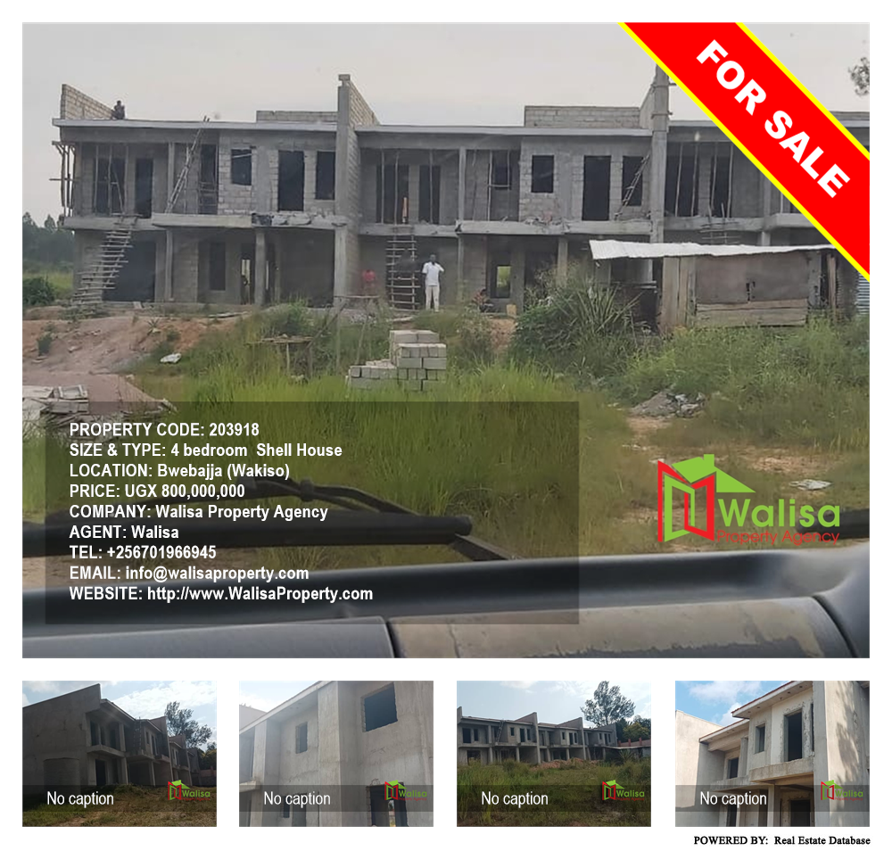 4 bedroom Shell House  for sale in Bwebajja Wakiso Uganda, code: 203918