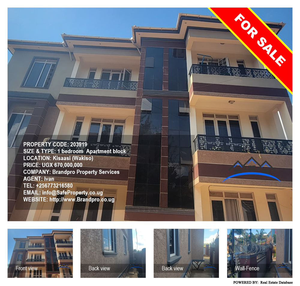 1 bedroom Apartment block  for sale in Kisaasi Wakiso Uganda, code: 203919