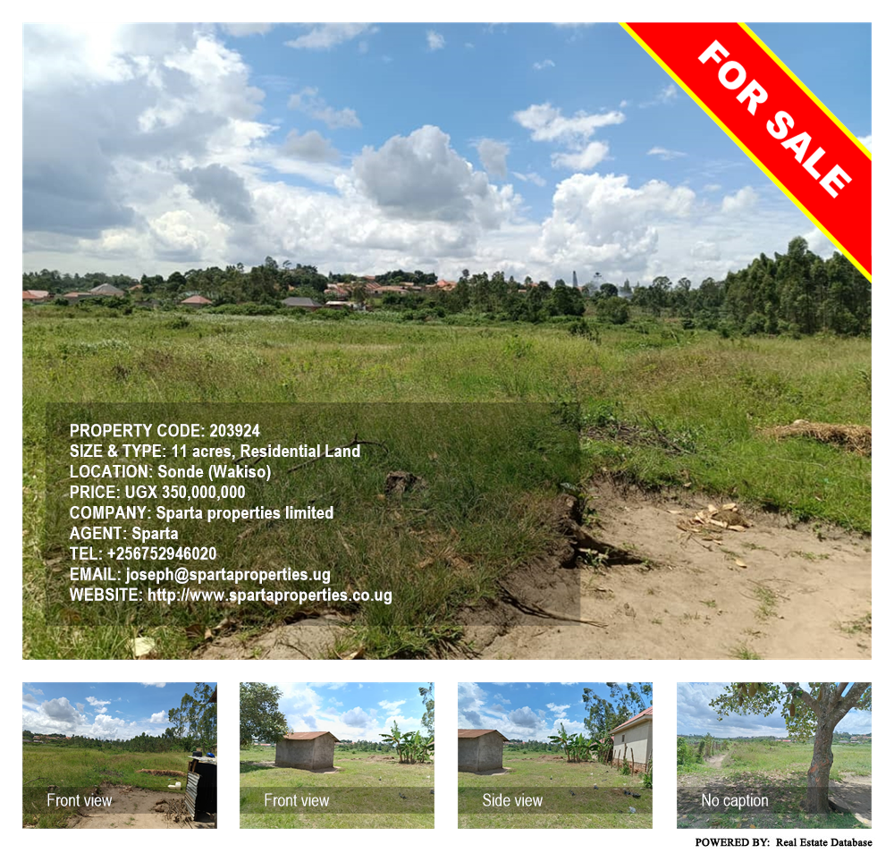Residential Land  for sale in Sonde Wakiso Uganda, code: 203924