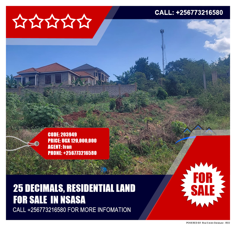 Residential Land  for sale in Nsasa Wakiso Uganda, code: 203949