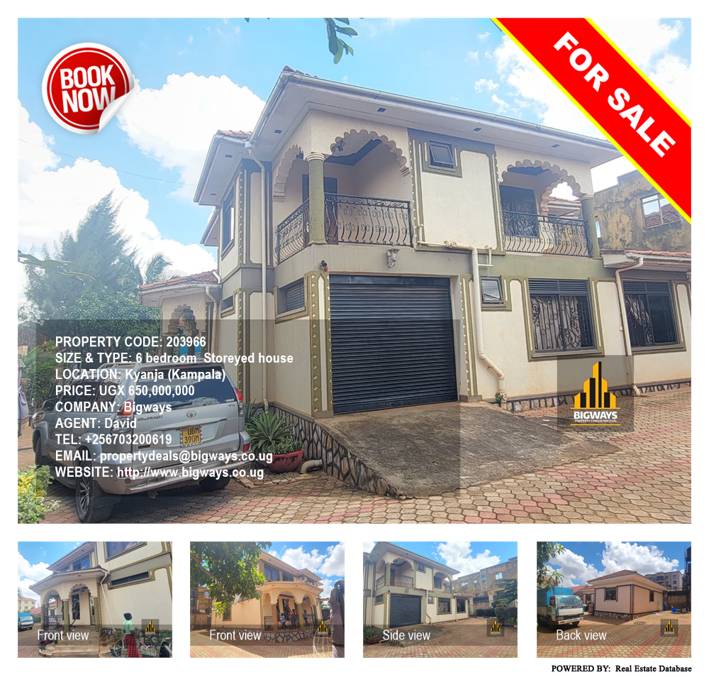 6 bedroom Storeyed house  for sale in Kyanja Kampala Uganda, code: 203966