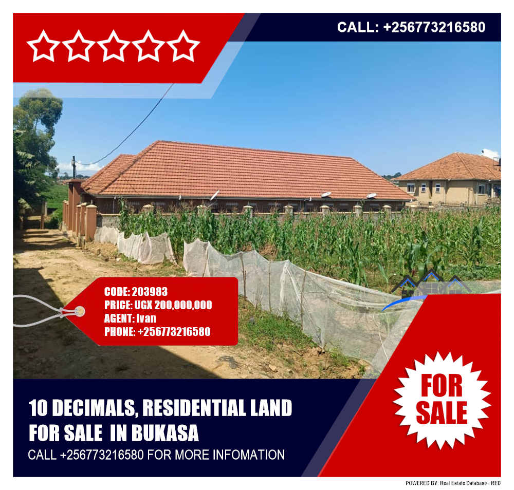 Residential Land  for sale in Bukasa Wakiso Uganda, code: 203983