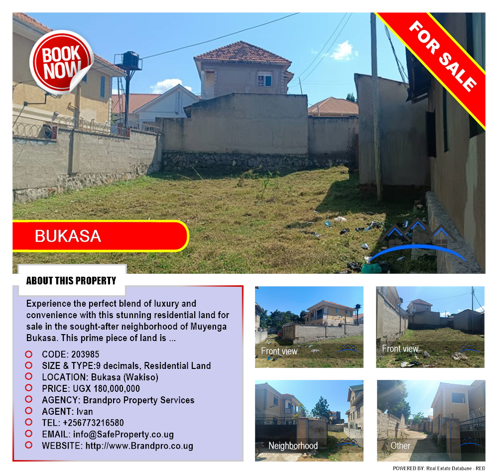 Residential Land  for sale in Bukasa Wakiso Uganda, code: 203985