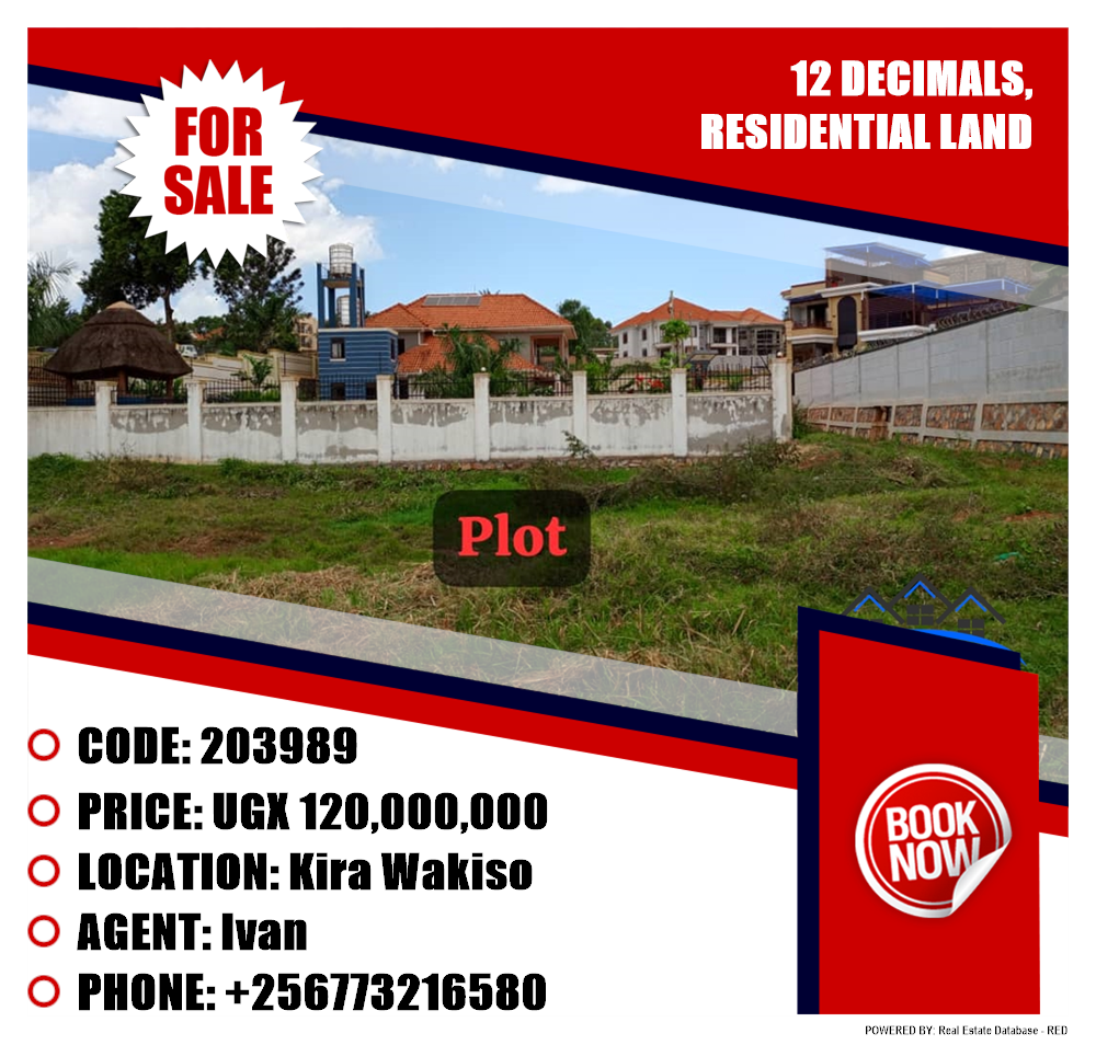 Residential Land  for sale in Kira Wakiso Uganda, code: 203989