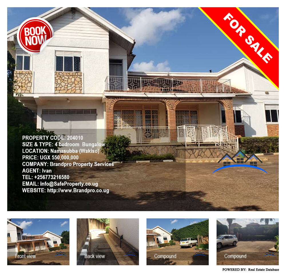 4 bedroom Bungalow  for sale in Namasubba Wakiso Uganda, code: 204010