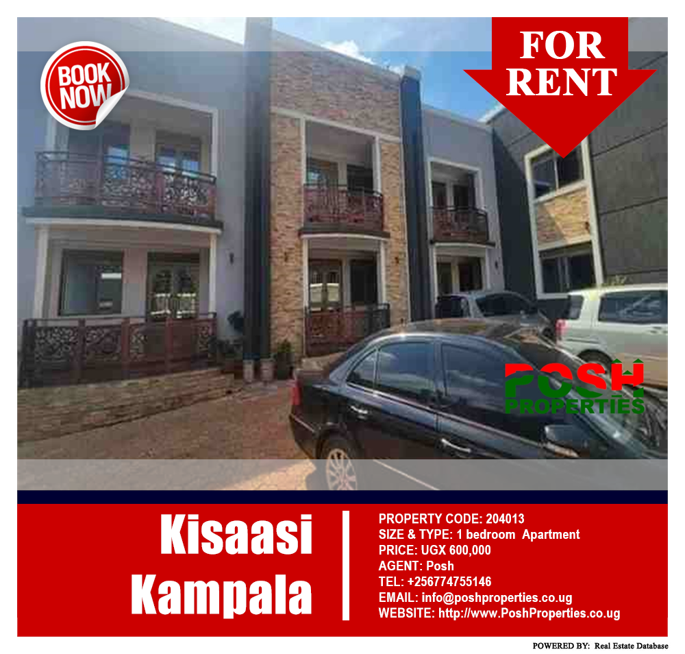 1 bedroom Apartment  for rent in Kisaasi Kampala Uganda, code: 204013