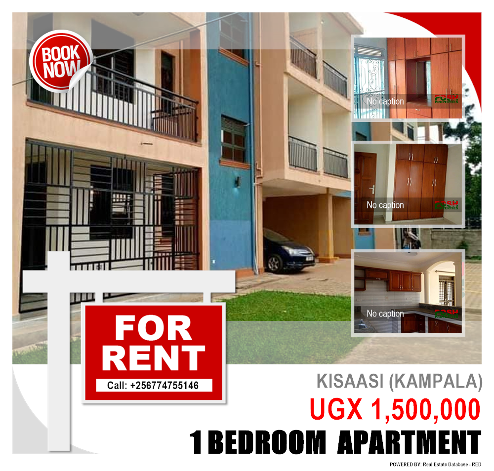 1 bedroom Apartment  for rent in Kisaasi Kampala Uganda, code: 204018