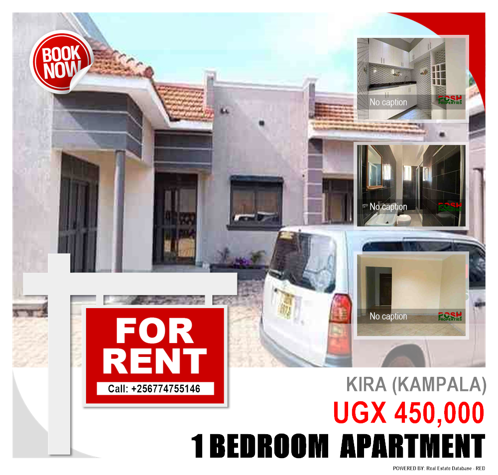 1 bedroom Apartment  for rent in Kira Kampala Uganda, code: 204020