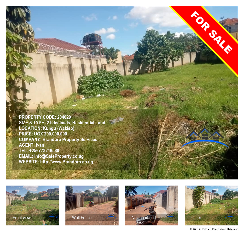 Residential Land  for sale in Kungu Wakiso Uganda, code: 204029