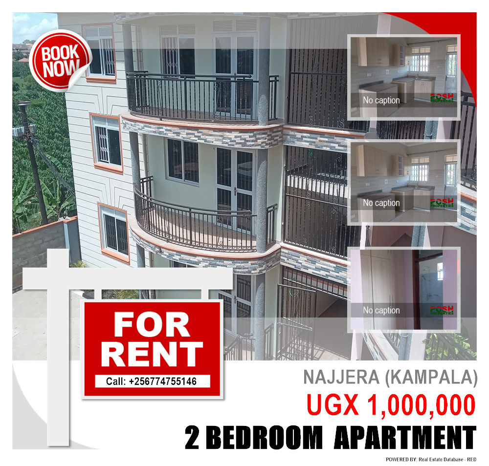 2 bedroom Apartment  for rent in Najjera Kampala Uganda, code: 204063
