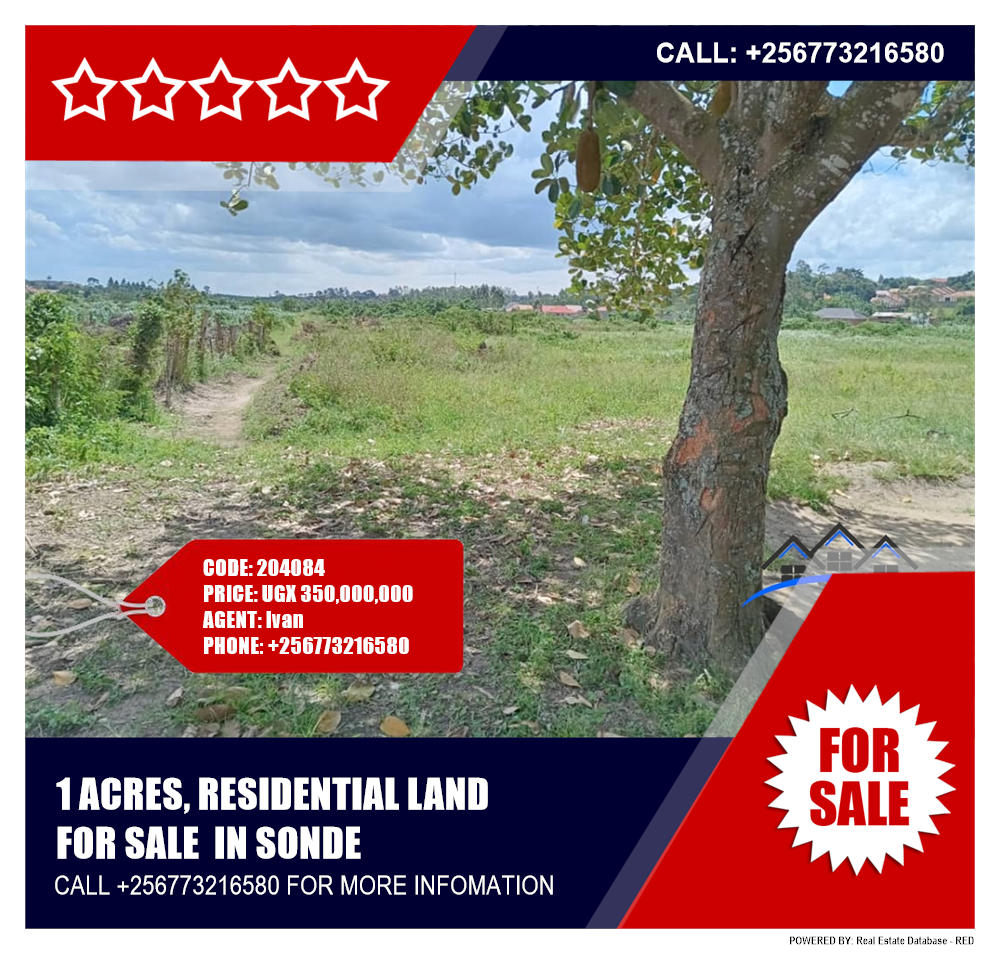 Residential Land  for sale in Sonde Wakiso Uganda, code: 204084