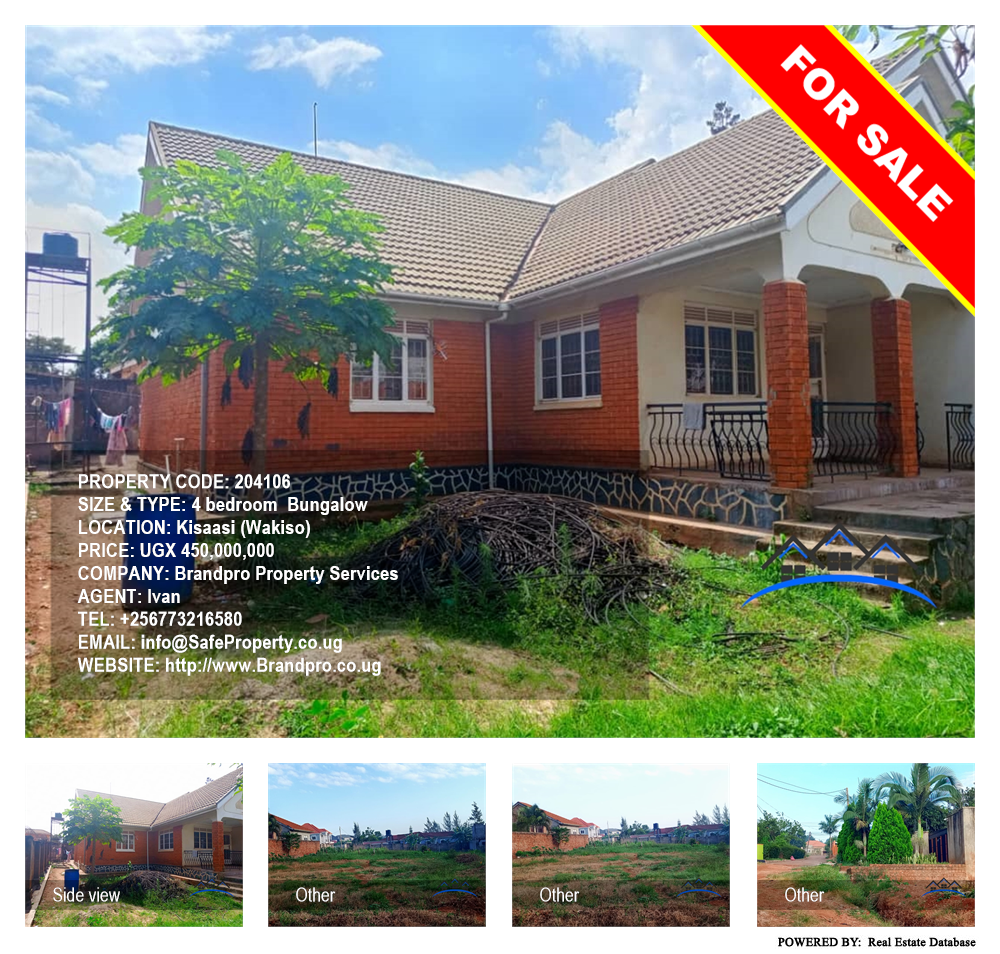 4 bedroom Bungalow  for sale in Kisaasi Wakiso Uganda, code: 204106