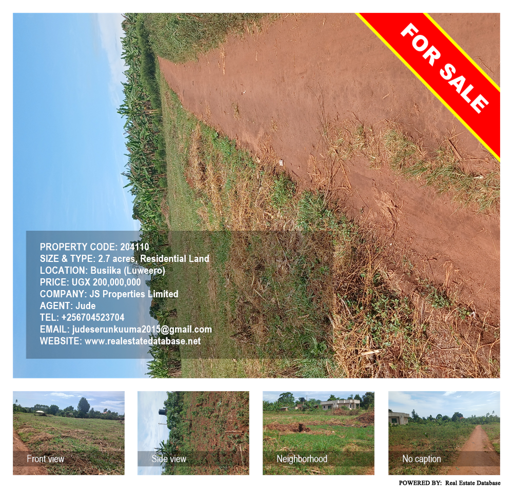 Residential Land  for sale in Busiika Luweero Uganda, code: 204110