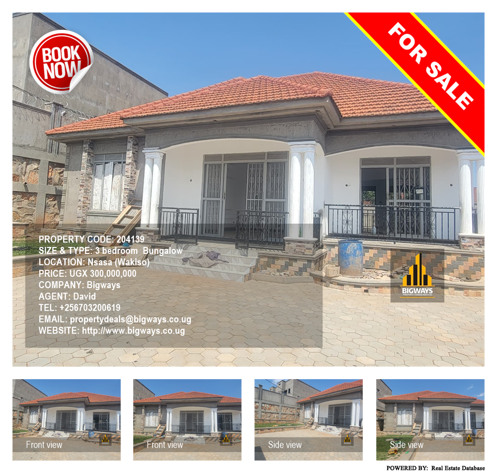 3 bedroom Bungalow  for sale in Nsasa Wakiso Uganda, code: 204139