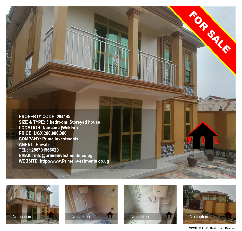 3 bedroom Storeyed house  for sale in Nansana Wakiso Uganda, code: 204145