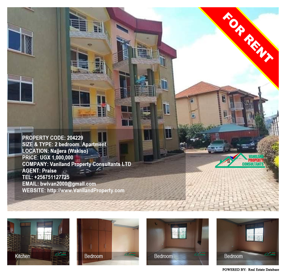 2 bedroom Apartment  for rent in Najjera Wakiso Uganda, code: 204229