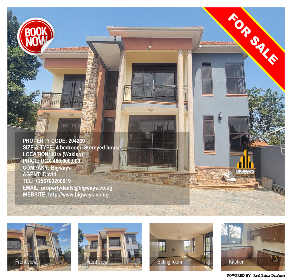 4 bedroom Storeyed house  for sale in Kira Wakiso Uganda, code: 204239