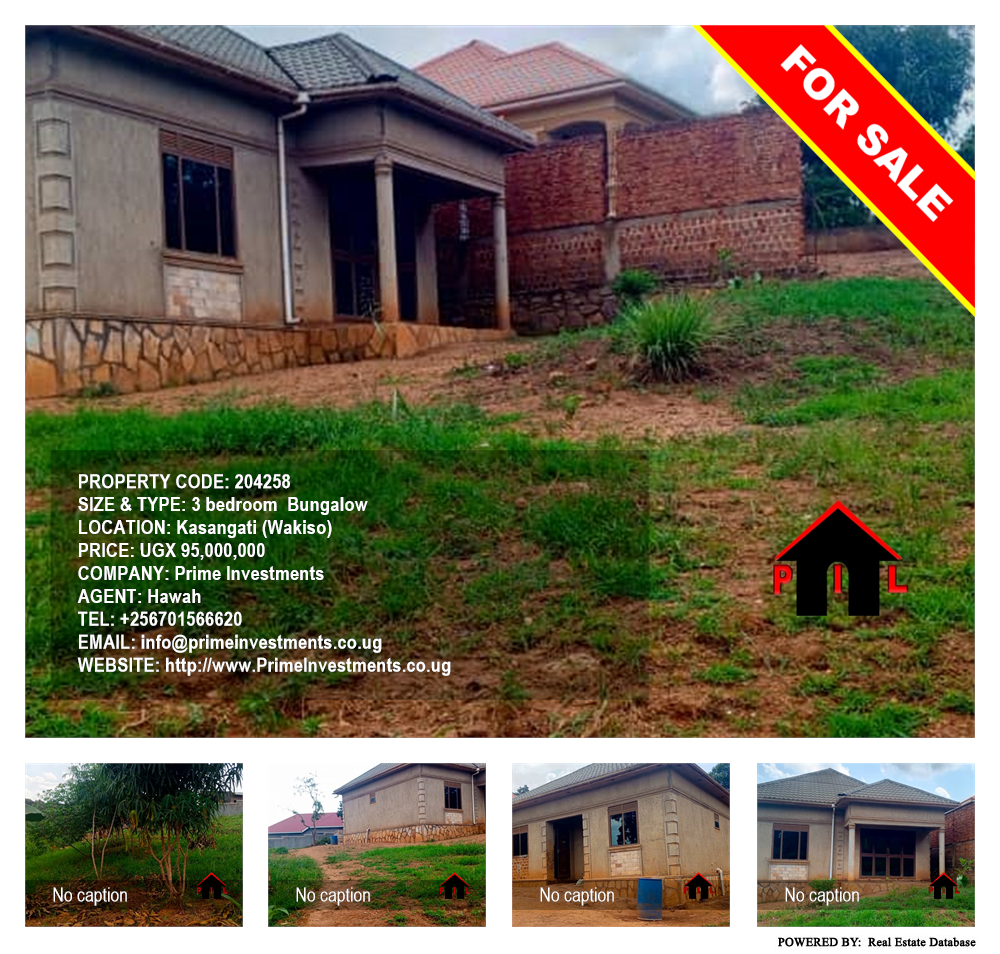 3 bedroom Bungalow  for sale in Kasangati Wakiso Uganda, code: 204258