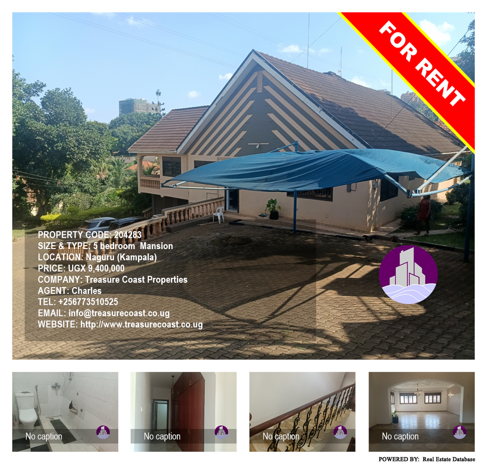 5 bedroom Mansion  for rent in Naguru Kampala Uganda, code: 204283