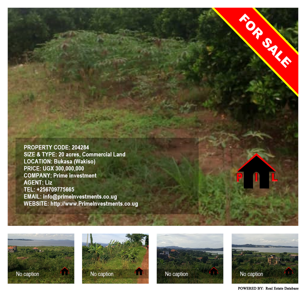 Commercial Land  for sale in Bukasa Wakiso Uganda, code: 204284