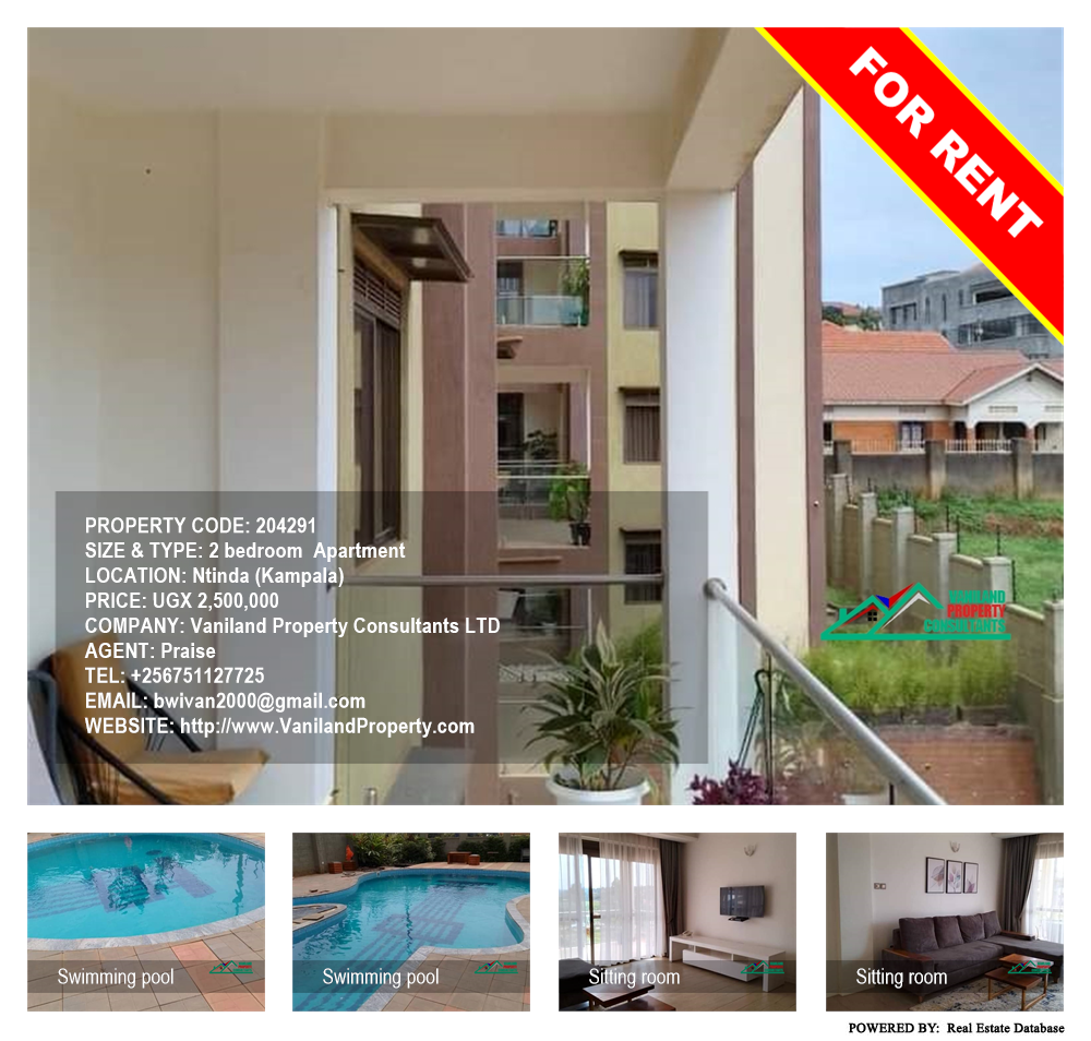 2 bedroom Apartment  for rent in Ntinda Kampala Uganda, code: 204291