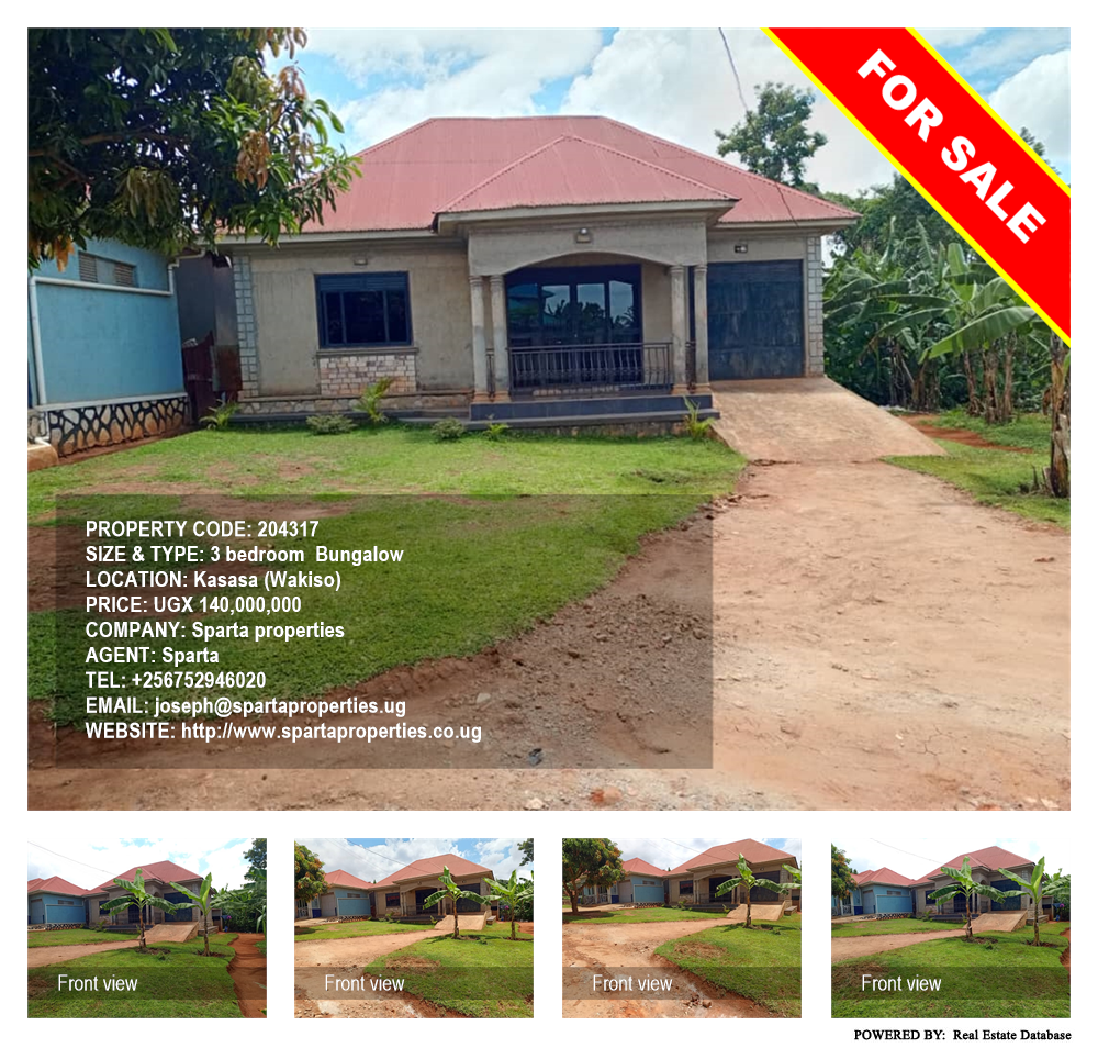 3 bedroom Bungalow  for sale in Kasasa Wakiso Uganda, code: 204317