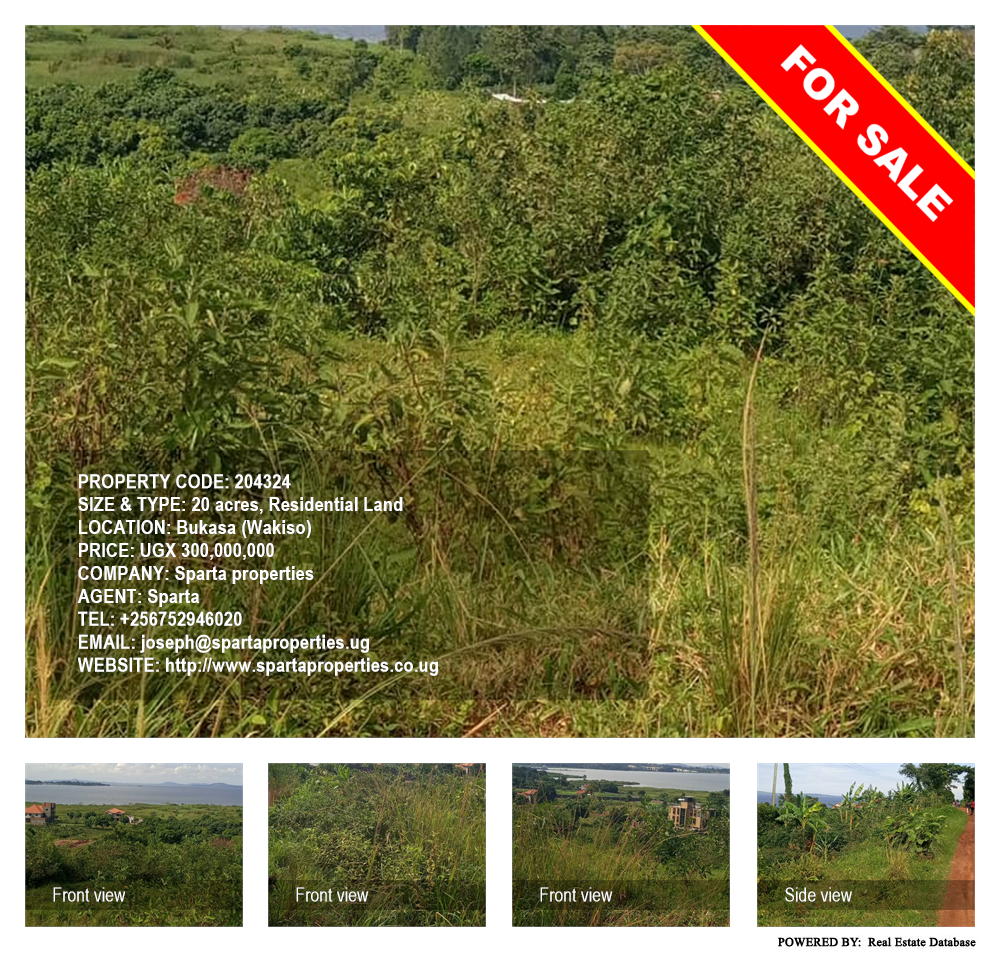 Residential Land  for sale in Bukasa Wakiso Uganda, code: 204324