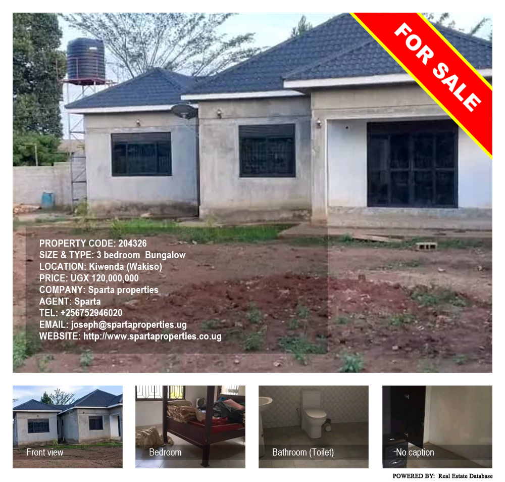 3 bedroom Bungalow  for sale in Kiwenda Wakiso Uganda, code: 204326