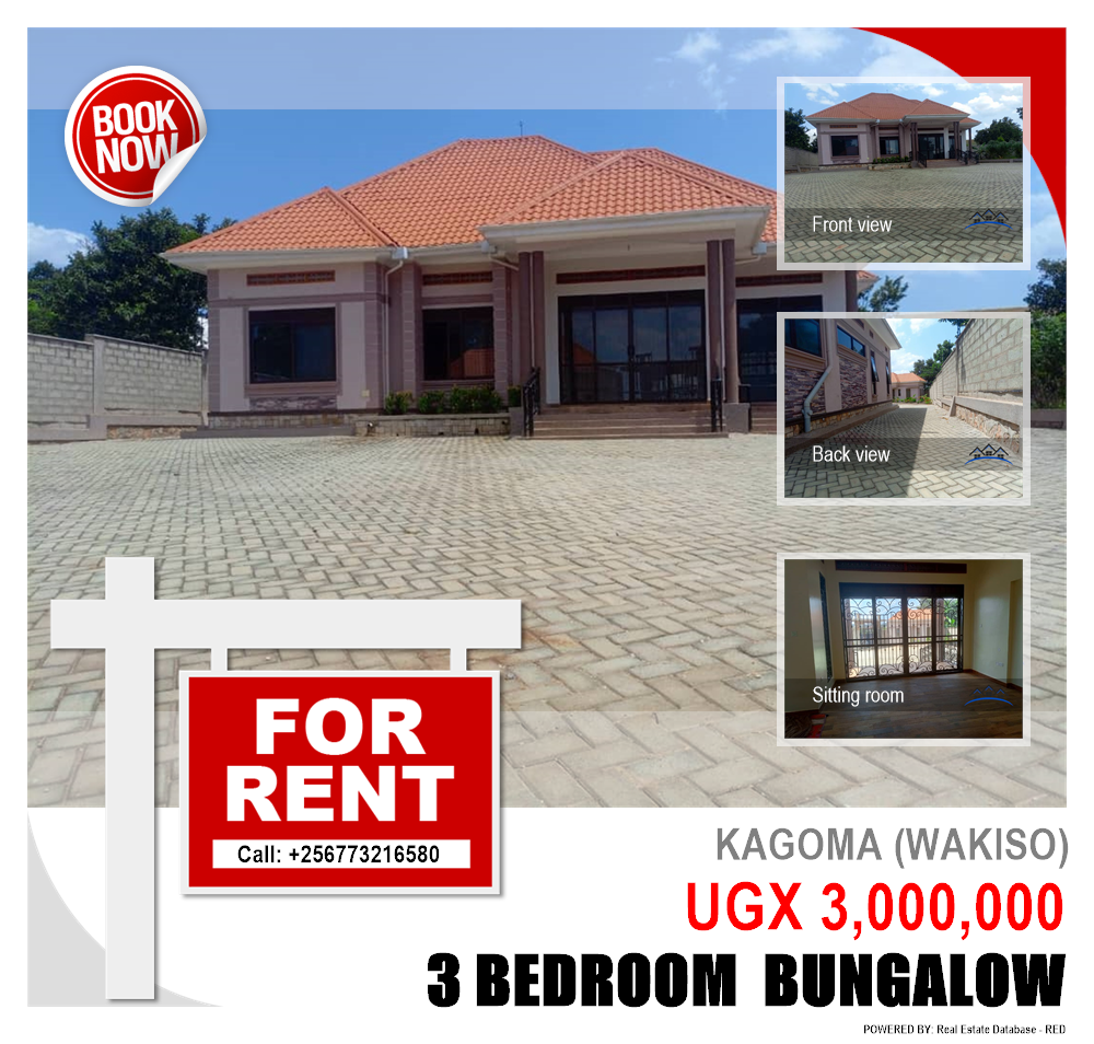 3 bedroom Bungalow  for rent in Kagoma Wakiso Uganda, code: 204329