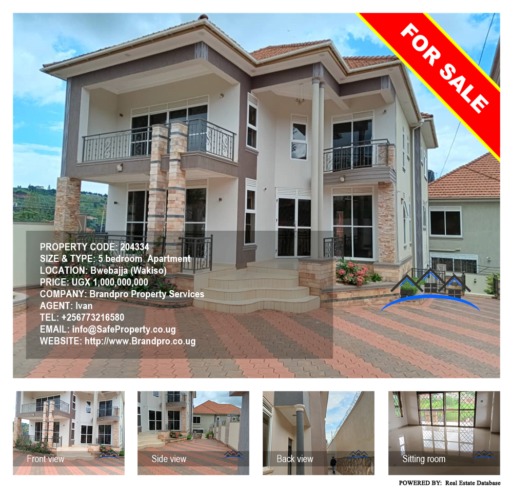 5 bedroom Apartment  for sale in Bwebajja Wakiso Uganda, code: 204334