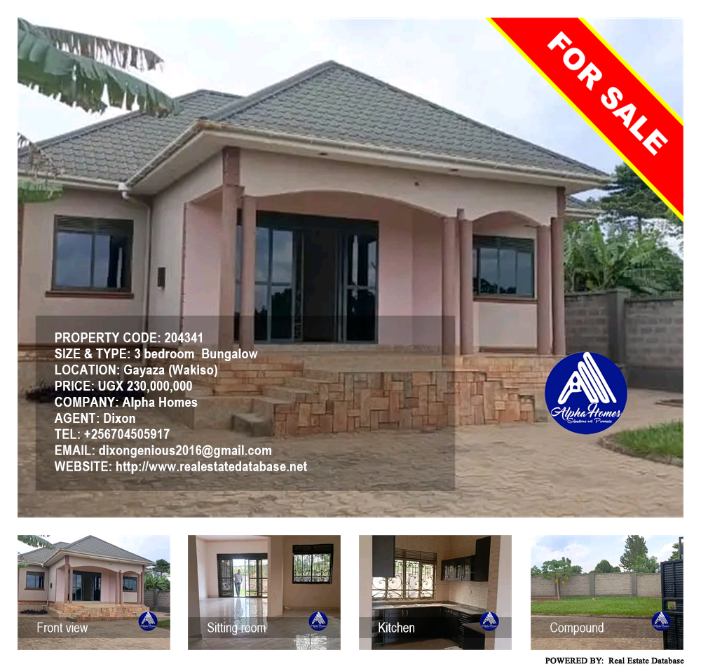 3 bedroom Bungalow  for sale in Gayaza Wakiso Uganda, code: 204341