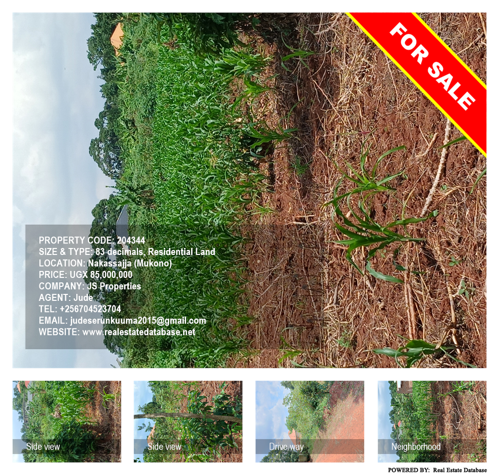 Residential Land  for sale in Nakassajja Mukono Uganda, code: 204344