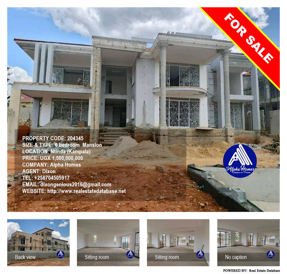 6 bedroom Mansion  for sale in Ntinda Kampala Uganda, code: 204345