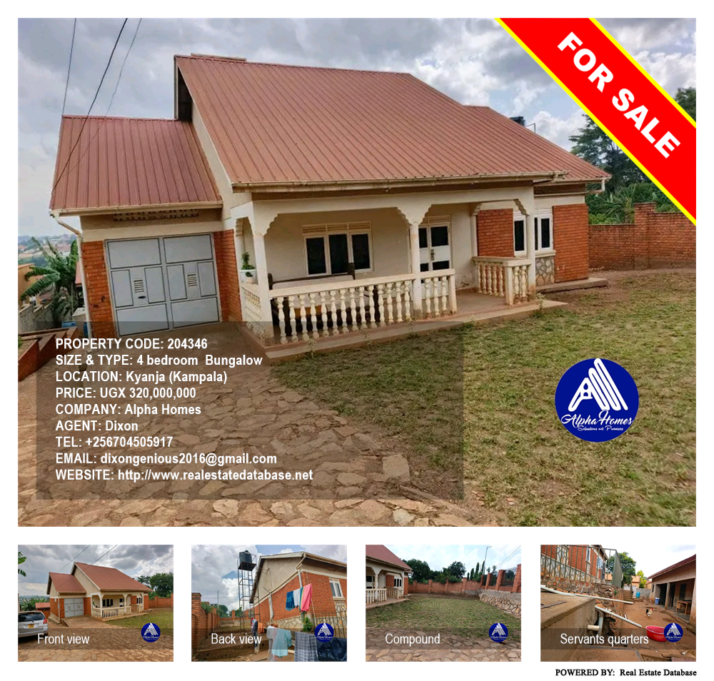 4 bedroom Bungalow  for sale in Kyanja Kampala Uganda, code: 204346
