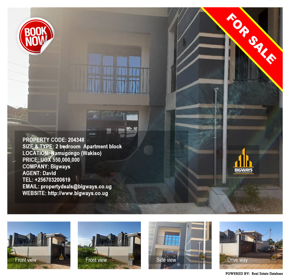 2 bedroom Apartment block  for sale in Namugongo Wakiso Uganda, code: 204348