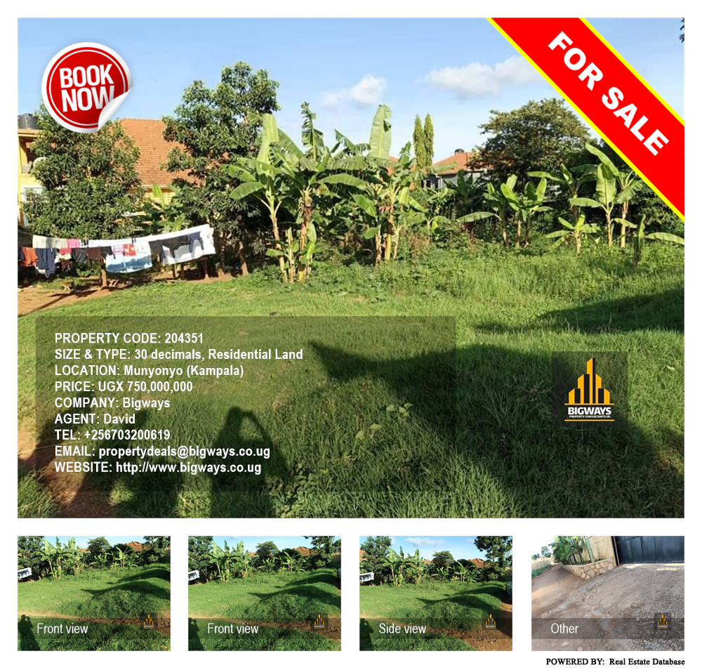 Residential Land  for sale in Munyonyo Kampala Uganda, code: 204351