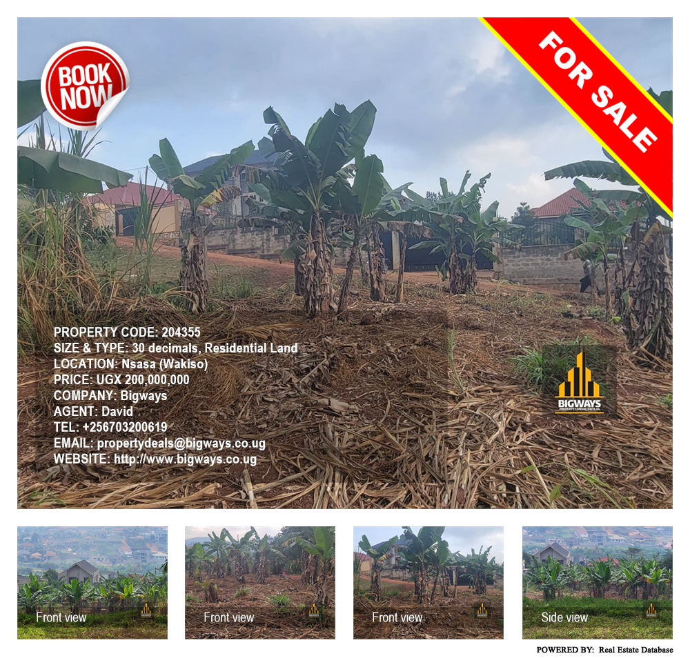 Residential Land  for sale in Nsasa Wakiso Uganda, code: 204355