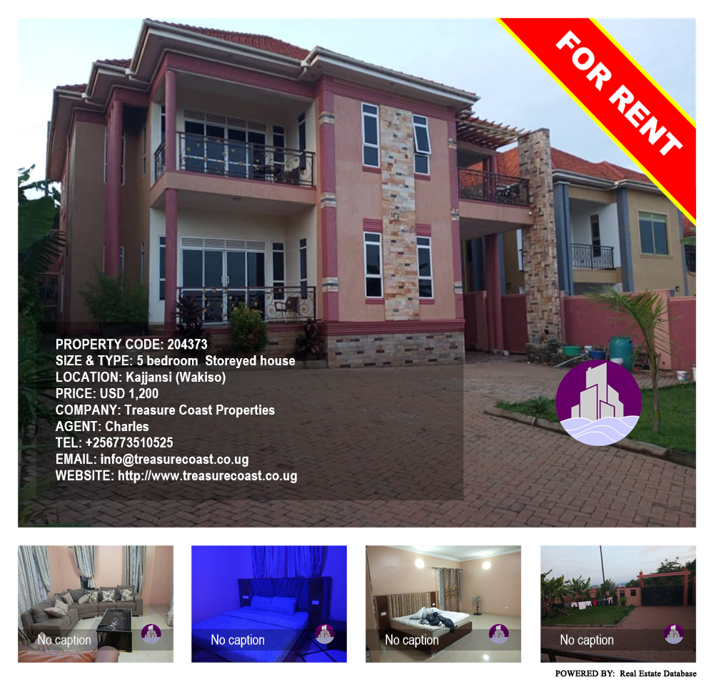 5 bedroom Storeyed house  for rent in Kajjansi Wakiso Uganda, code: 204373