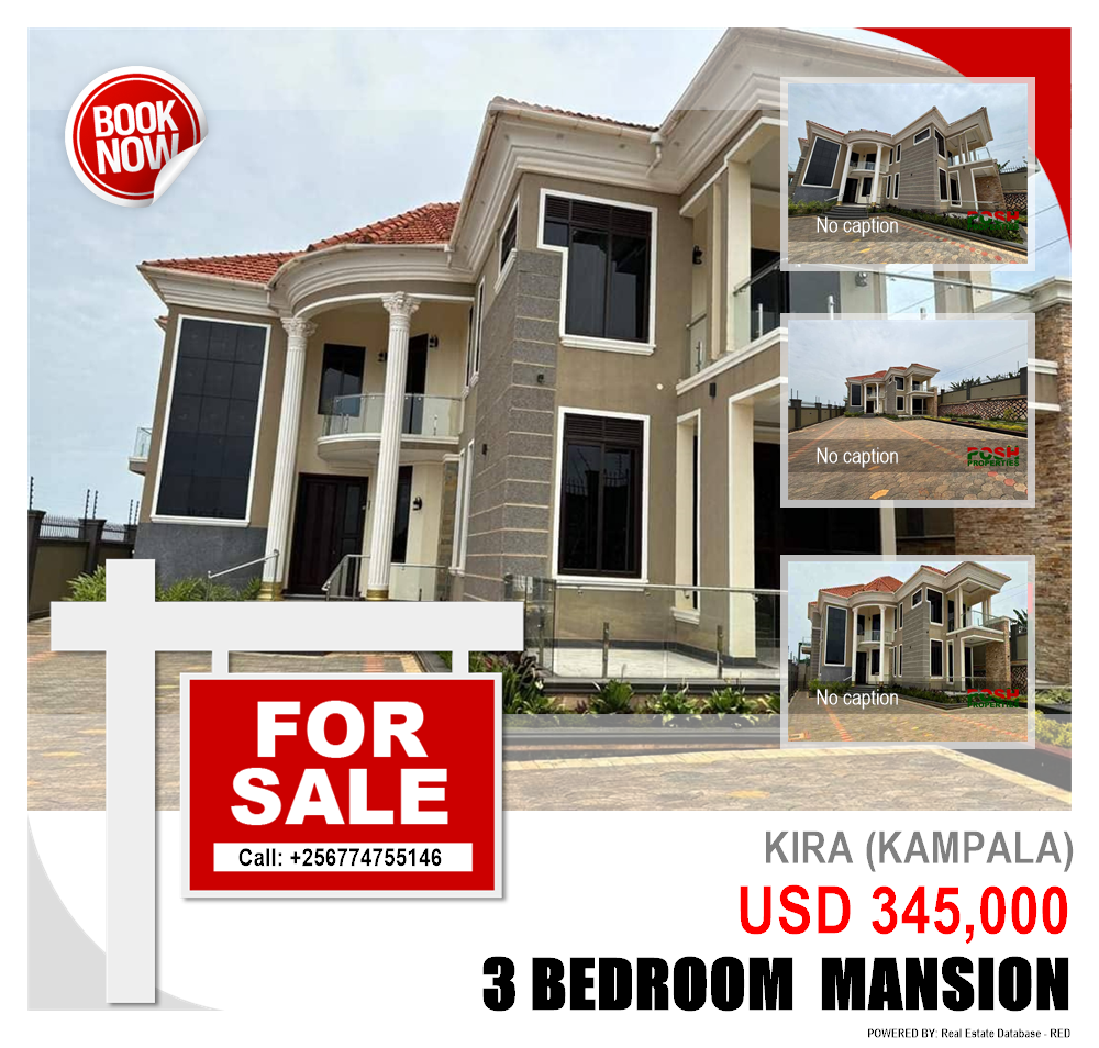 3 bedroom Mansion  for sale in Kira Kampala Uganda, code: 204400