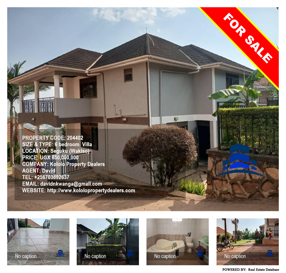 6 bedroom Villa  for sale in Seguku Wakiso Uganda, code: 204402