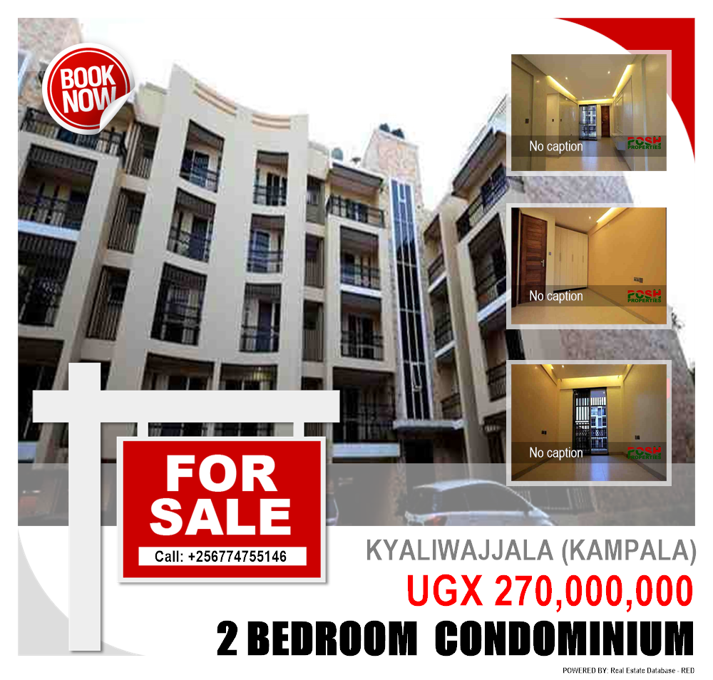 2 bedroom Condominium  for sale in Kyaliwajjala Kampala Uganda, code: 204403