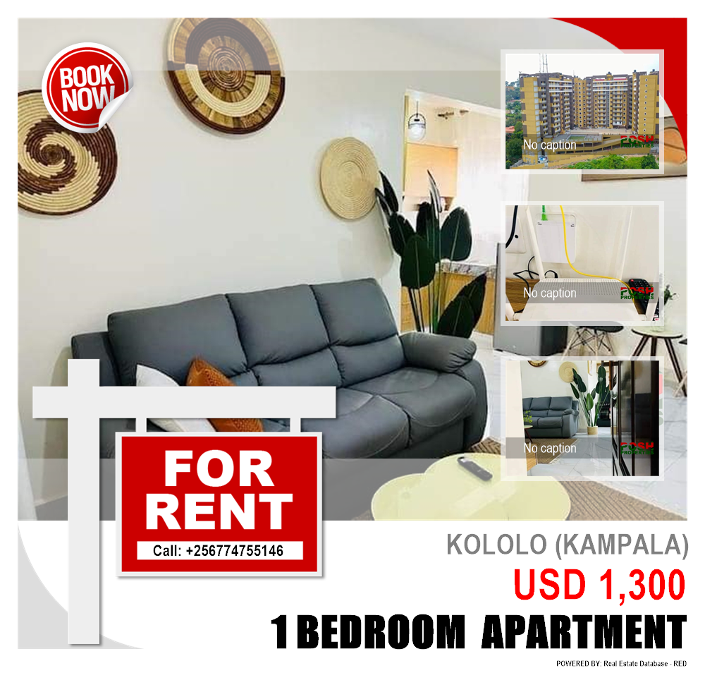 1 bedroom Apartment  for rent in Kololo Kampala Uganda, code: 204411