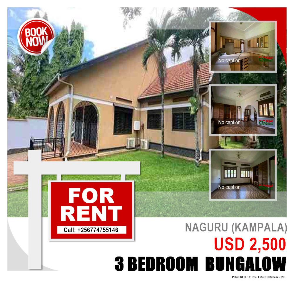 3 bedroom Bungalow  for rent in Naguru Kampala Uganda, code: 204412