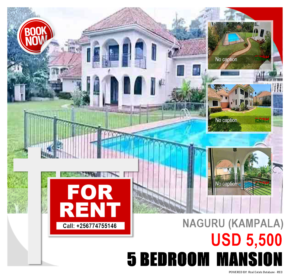 5 bedroom Mansion  for rent in Naguru Kampala Uganda, code: 204414