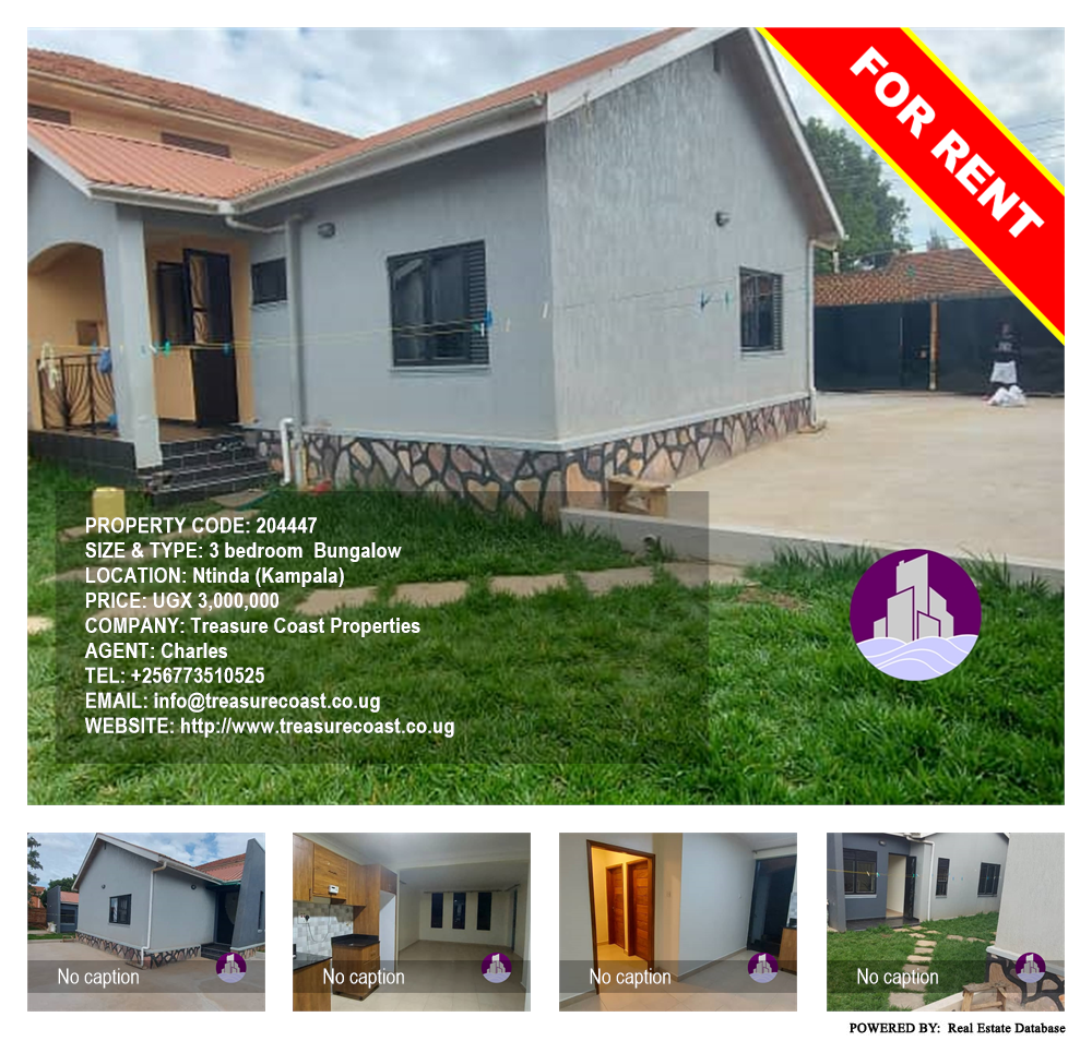 3 bedroom Bungalow  for rent in Ntinda Kampala Uganda, code: 204447