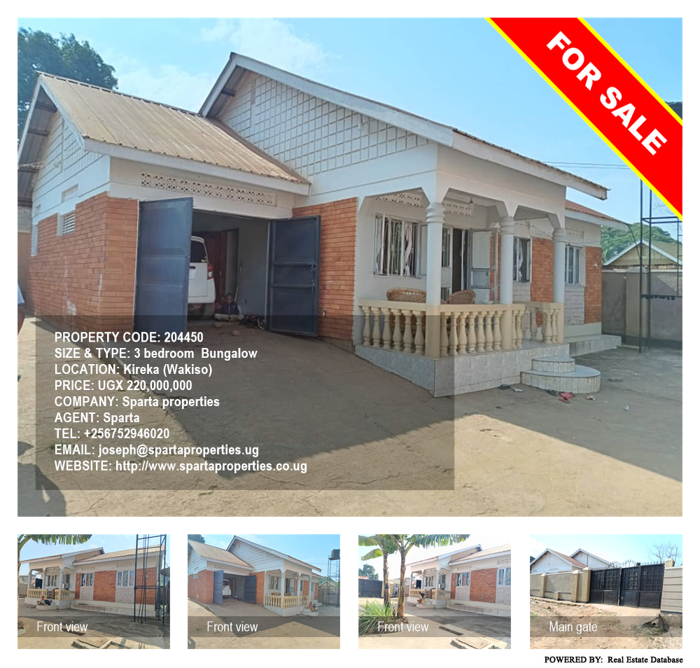 3 bedroom Bungalow  for sale in Kireka Wakiso Uganda, code: 204450