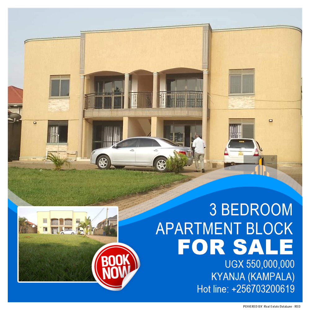 3 bedroom Apartment block  for sale in Kyanja Kampala Uganda, code: 204456