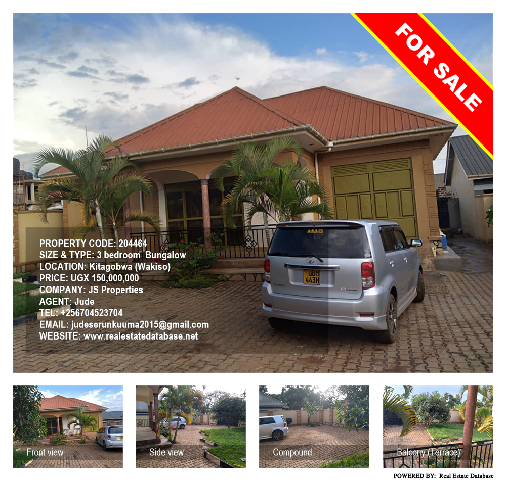 3 bedroom Bungalow  for sale in Kitagobwa Wakiso Uganda, code: 204464