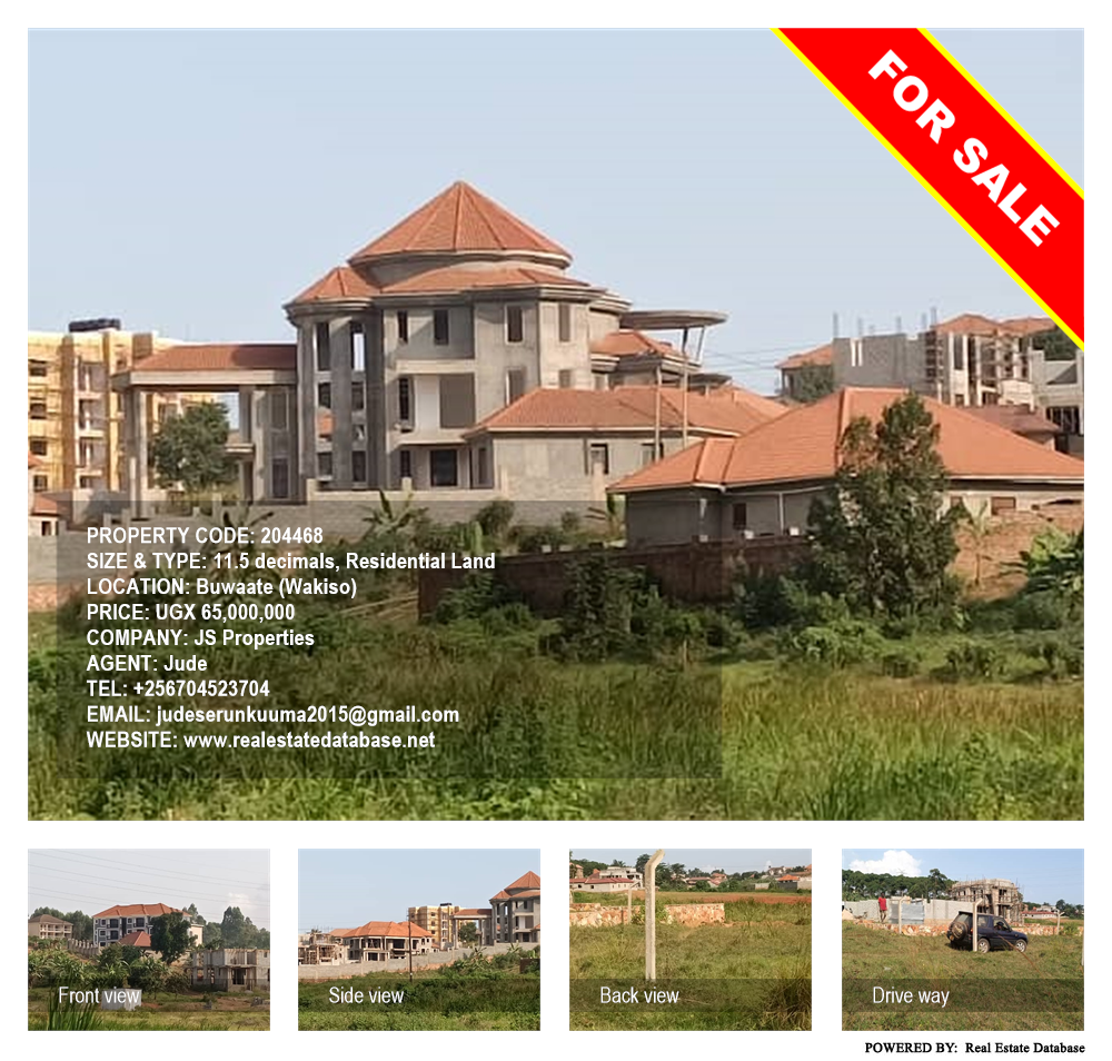 Residential Land  for sale in Buwaate Wakiso Uganda, code: 204468